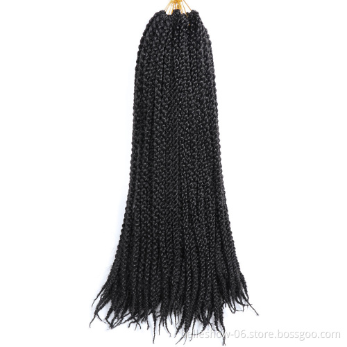 Hot sell  Ombre Braiding Hair  Braids synthetic  Hair Extensions 3d cubicTwist Hair 3d Box Crotchet Braids